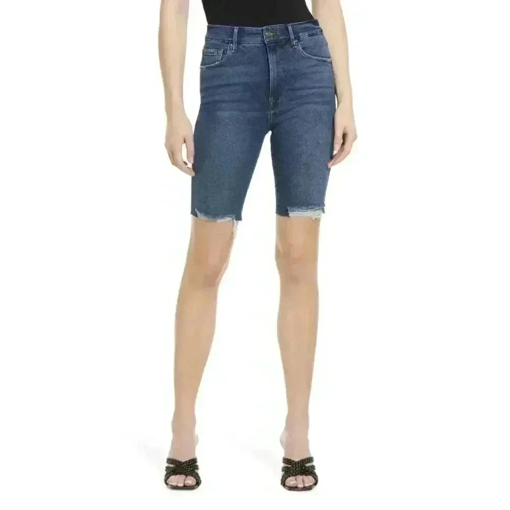 Good American Good Bermuda Denim‎ Shorts Size 0